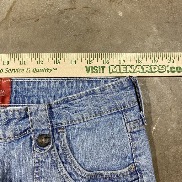 Levi Strauss Signature Stretch Jeans Light Wash 35x23 Cropped Y2K - Picture 10 of 13